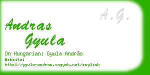 andras gyula business card